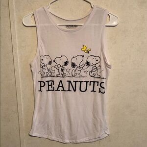 Peanuts White Tank Top
